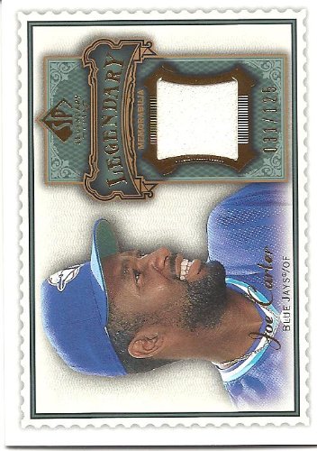 Joe Carter 2009 SP Legendary Cuts Legendary Memorabilia Jersey Card #LM-JC2 031/125 Toronto Blue Jays