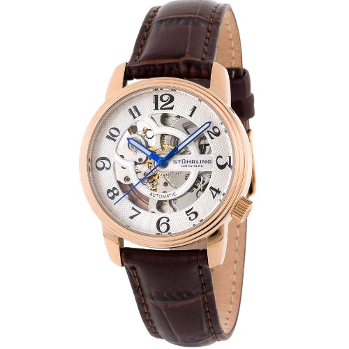 Stuhrling Original Women's 107BL.1245K2 Classique Othello Automatic Skeleton Brown Watch
