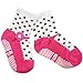 allydrew Mary Jane Polka Dots Non-Skid Baby Socks 1T-3T, set of 4
