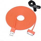 &`^ Good deals on Colorful 30pin USB Data Sync and Charge Cable Compatible with Iphone 4/4s, Iphone 3g/3gs, Ipod (Orange,10ft Long)