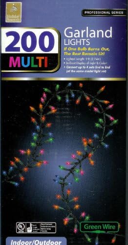 Professional Series 200 Count Garland Multi Color Christmas Lights