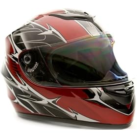 Adult Full Face Helmet Motorcycle on Road (Large)