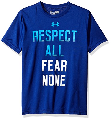 Under Armour Boys' Fear None T-Shirt, Caspian (403), Youth Medium