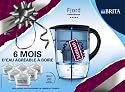 Brita - 103450 - Pack de 6 Cartouches Maxtra + 1 Carafe filtrante Fjord Bleue Nuit Offerte - 1.5 l d'eau filtrée - Technologie de filtration Maxtra