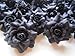 (100) Silk Black Roses Flower Head - 1.75