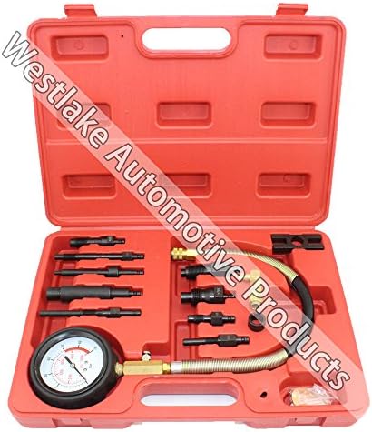 Diesel Engine Compression Tester Tool Kit Car Vans Trucks 0~1000psi