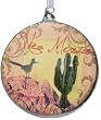 Pack of 6 State of New Mexico Glass Disk Christmas Ornaments 4.5"