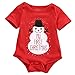 Newborn Baby Kids Snowmen My First Christmas Romper Jumpsuit Outfits Costume (3-6 Months, Snowman)