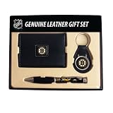 Boston Bruins Trifold Wallet Key Fob and Pen Gift Set