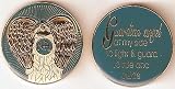 NARCOTICS ANONYMOUS NA LOGO GUARDIAN ANGEL TRI PLATE MAGNIFICENT WING DETAILED GUARDIAN ANGEL COIN TOKEN MEDALLION