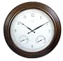 Chaney Instruments Acu-Rite 50375 24-inch Combination Clock with Thermometer and Hygrometer, Aged Bronze