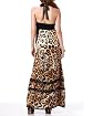 Smocked Top Leopard Halter Maxi Dress Product Image