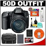 Canon EOS 50D Digital SLR Camera Body + Canon EF-S 18-200mm f/3.5-5.6 IS Lens + 16GB CF Memory Card + BP-511 Battery + Case + Cameta Bonus Accessory Kit