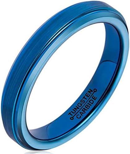 Tungsten Metal 4 mm High Polished Comfort Fit Domed Wedding Band Ring