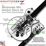 Lightning Black Skin by WraptorSkinz TM fits Nintendo Wii Guitar Hero III ( ....