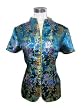 Chinese silk blouse of flowers