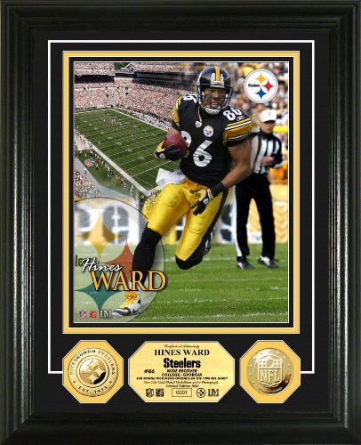 NFL Pittsburgh Steelers Hines Ward 24KT Gold Coin Photo Mint