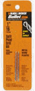 Black & Decker 7/64" HSS Bullet Drill Bit CARDED (2) Part No. 19103