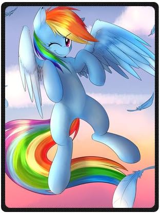 My Little Pony Flying Rainbow Dash Customized Fleece Blanket Outdoor Blanket Travel Blankets Blanket Indoor 58x80