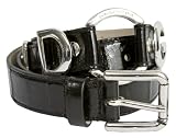 Dolce & Gabbana 95cm Black Pebbled Leather O-ring Detailed Belt BC1572-A8501-80999-95