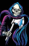 Death Watch (Grim Reaper with Axe) Flocked Blacklight Poster Print - 24 X 36