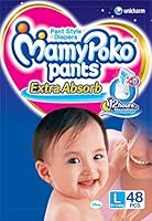 Mamy Poko Pant Style Large Size Diapers Extra absorb (48 Count)