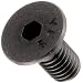 Class 12.9 Steel Socket Cap Screw, Plain Finish, Flat Head, Internal Hex Drive, Meets DIN 7991, 8mm Length, Fully Threaded, M4-0.70 Metric Coarse Threads (Pack of 100)