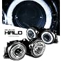 82-91 BMW E30 3 Series CCFL Projector Headlight Chrome Dual Halo
