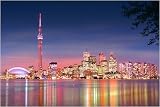 Toronto Skyline At Night by Anonymous. Art Print Poster 36 inches width by 24 inches height. Highest Quality Art Poster Print