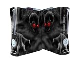 Bundle Monster Vinyl Skins Accessory For Xbox 360 Game Console - Cover Faceplate Protector Sticker Art Decal - Red Eye Skull