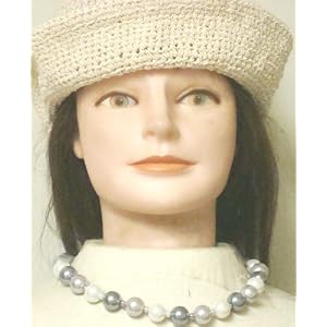 One Strand Simulated Ivory and Dark Pearls Kutu Choker Necklace Earrings for Women Teens Offered...