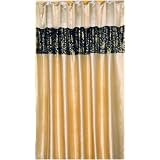 Carnation Home Fashions Belle Fleur Fabric Shower Curtain, Gold by Carnation Home Fashions