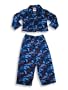 Dream Apparel - Toddler Boys Long Sleeved Coat Style Pajamas, Blue (Size 2T)