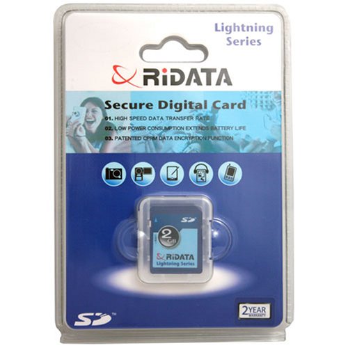 Ridata 2GB 60X Lightning Series Secure Digital (SD) Memory Card - Retail Package