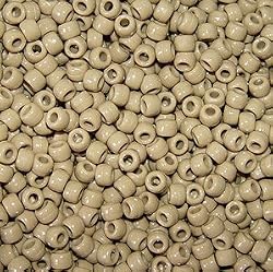 Pony Beads, Tan OP, 6 x 9mm, 720pc Pkg
