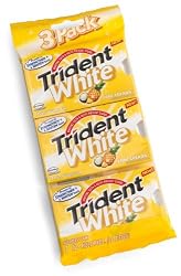 Trident White Cool Colada Sugarless (12 Piece) Gum 3-Count Multi-Packs (Pack of 20)
