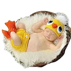 Hee Grand Baby Unisex Infant Knitted Kid Costume Suit Photography Hat+Socks+Pants