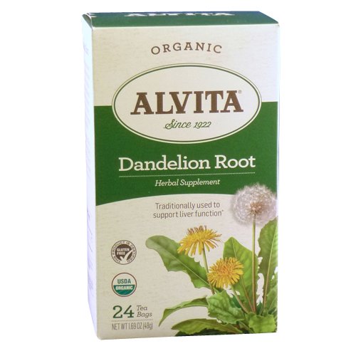 Alvita Dandelion Root Tea Bag, Organic, 24 Count
