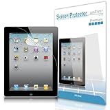 amFilm Premium HD Clear Screen Protector for Apple iPad 4, 3, 2 and iPad with Retina Display (Pack of 2)