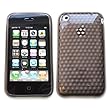 Apple iPhone 3G & 3GS Crystal Silicone Skin Case Transparent Smoke Grey Diamonds