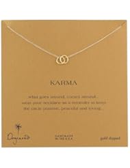 Dogeared "Karma" Linked Ring Pendant Necklace, 18"+2" Extender