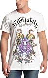 ED HARDY Men's Swords And Dragon Basic Crew Neck
