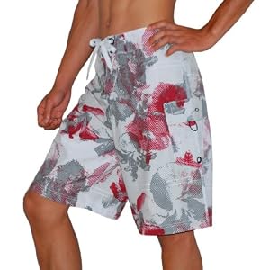 Oakley Mens FLORAL Surf & Skate Beach Boardshorts - Board Shorts - 34