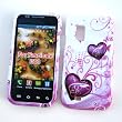 Samsung Fascinate i500 Galaxy S (Verizon) Snap On Protector Hard Case "Purple Love" Design