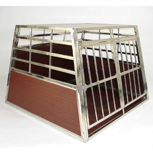 DGC002 Hundetransportbox aus Edelstahl Auto Transportbox Hundebox