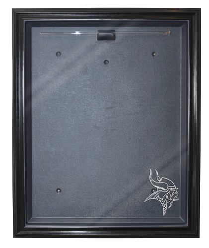 Minnesota Vikings Cabinet Style Jersey Display, Black