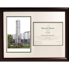 Temple Owls Framed Scholar Diploma Frame with Lithograph