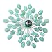 Fluorite and quartz brooch, 'Sunflower' 3.9" W 1.2" L