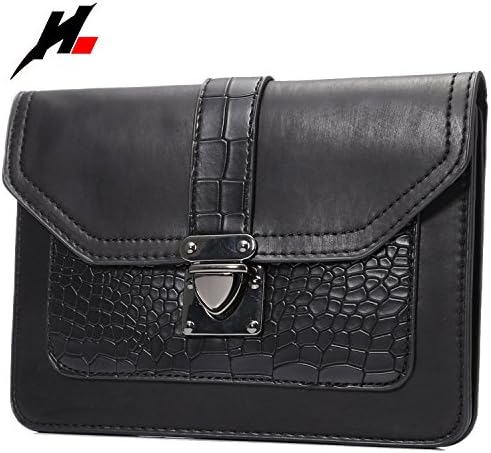 HUANZHAN Women's Modern Deluxe Tote Wallet and Shoulder Crossbody Purse Small Bags for Apple iPhone/Samsung Galaxy Series and Other Phones under 6.3 Inch (Black)