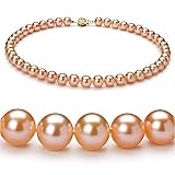 Pink 8-9mm AAA Freshwater Pearl Necklace 16 inch Choker Length